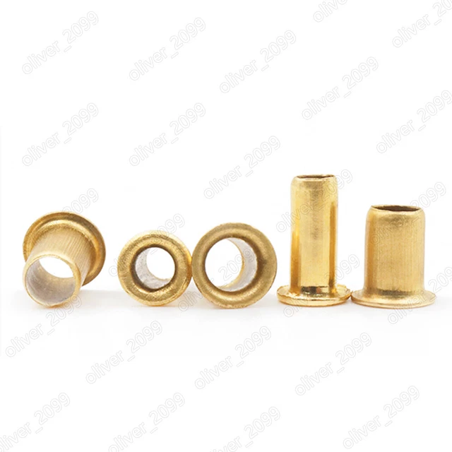 Rivetto occhiello in ottone foro per bottoni metallo cavo M1,7 M2 M2,5 M3 M4 M5 M6