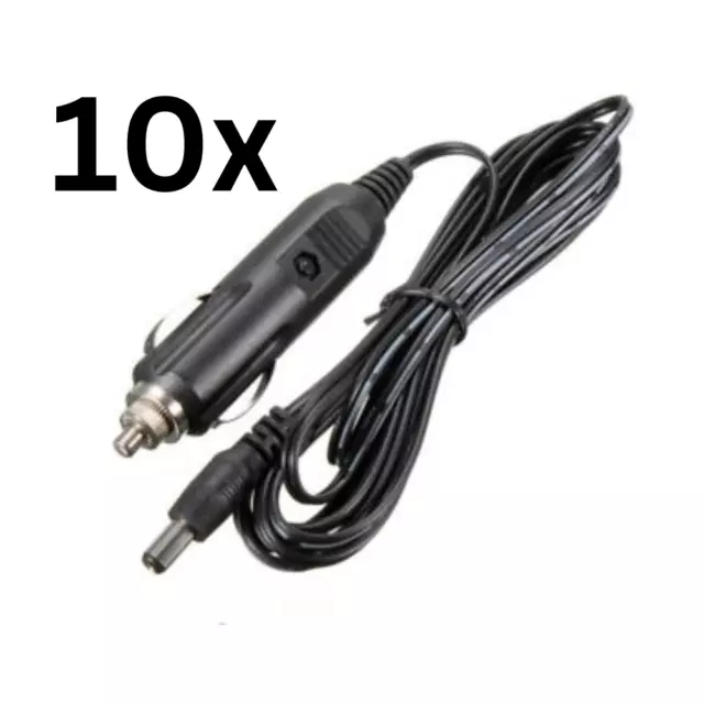 10x 12V 24V Car Cigarette Lighter Power Charger Cord Adapter Cable DC Plug 2.1mm