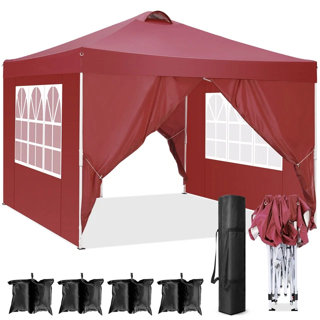 Pavillon 3x3m Wasserdicht Partyzelt Gartenzelt UV Faltpavillon Popup faltbar NEU