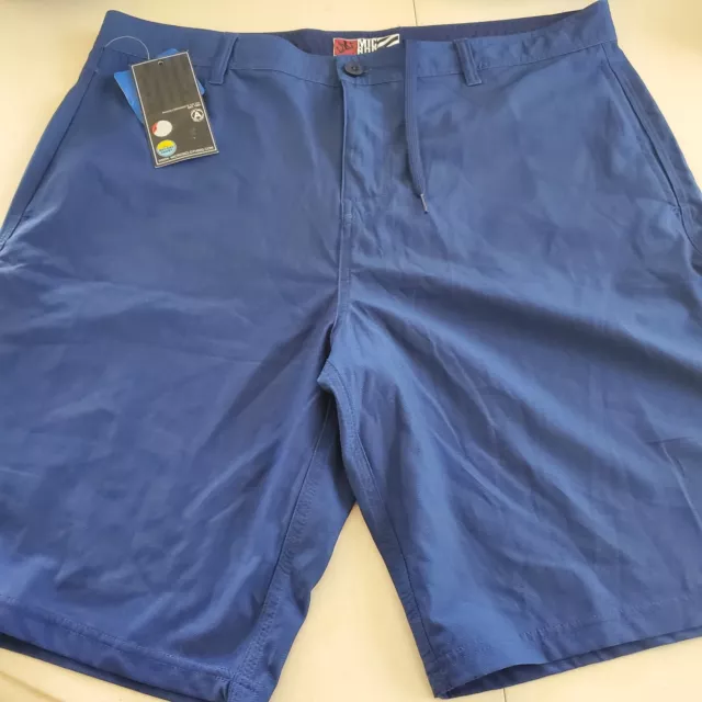 New Mens 36 Royal Blue Micros Hybrid Board Shorts 4-Way Stretch Security Pocket