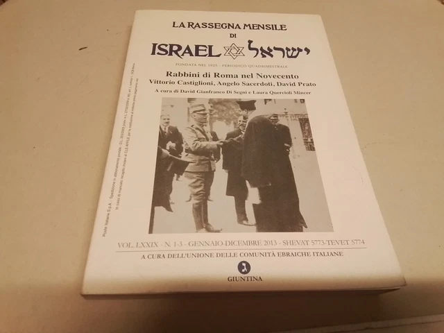 RABBINI DI ROMA NEL NOVECENTO, LA RASSEGNA MENSILE DI ISRAEL, 1-3, 2013, 11f24