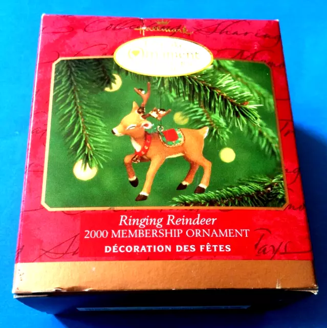 Hallmark "Ringing Reindeer" Ornament 2000