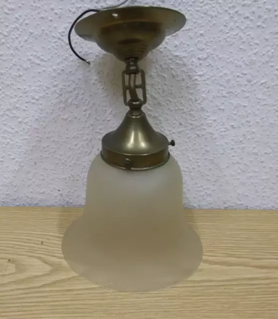 20er-40er Deckenlampe Leuchte  Art Deco Milchglas 30s lamp Antik