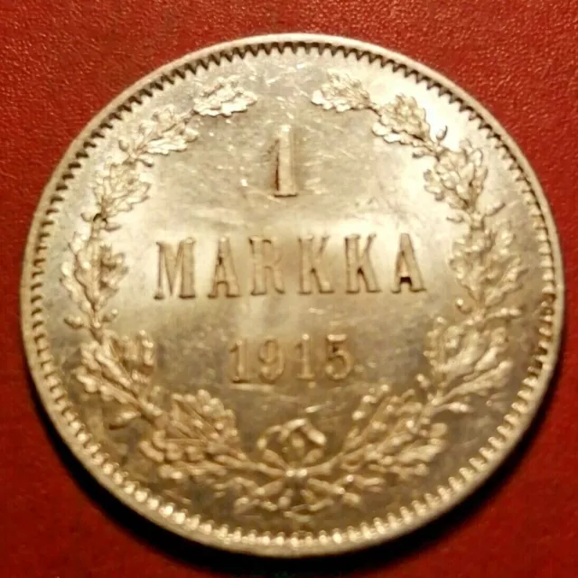 Finland *1 Markkaa 1915  Silver * condition 1++*RARE COIN*