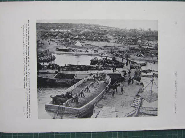 1915 Wwi Ww1 Print ~ Landing Beach At Seddil Bahr British Troops