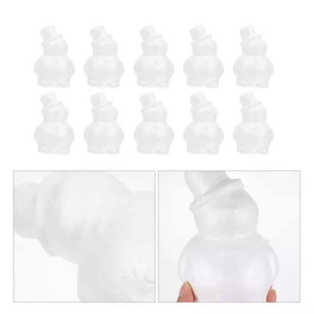 10 Pcs Xmas DIY Ball Decor Christmas Tree Pendant Snowman Foam Modeling