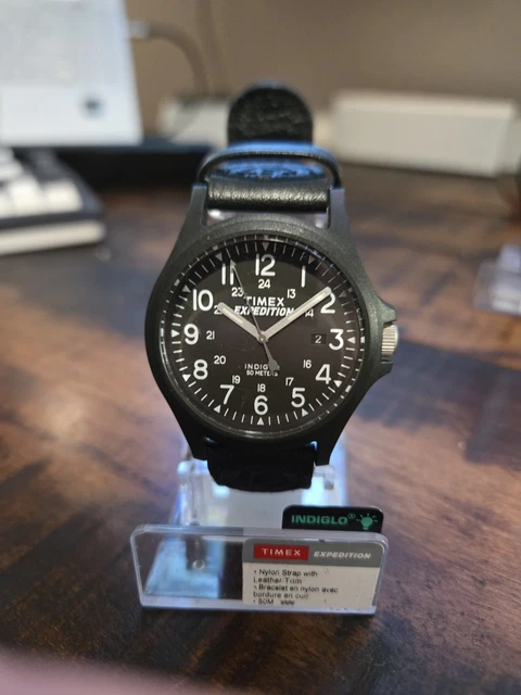 Timex Herrenuhr Expedition Acadia – Schwarz, 40 Mm, Wasserdicht 50 M, Mit INDIGLO Nachtlicht