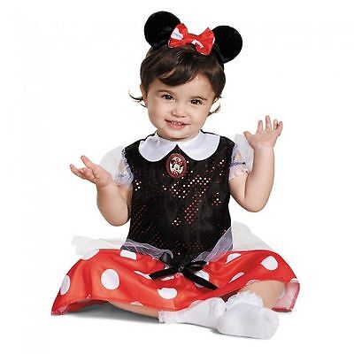 Girls Minnie Mouse Costume Fancy Dress Red Disney Child Infant 12-18 Month Kids