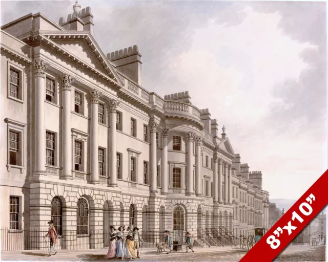 Milsom Street Bath Somerset England Painting Art Real Canvas Giclee Print