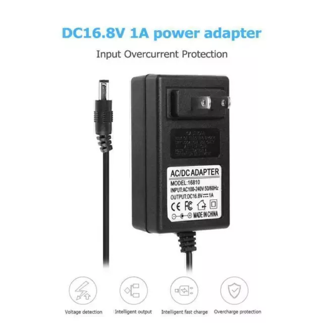 DC16.8V 1A Plug Power Supply Adapter Charger For 14.8-16.8V 18650 LI-ION Battery