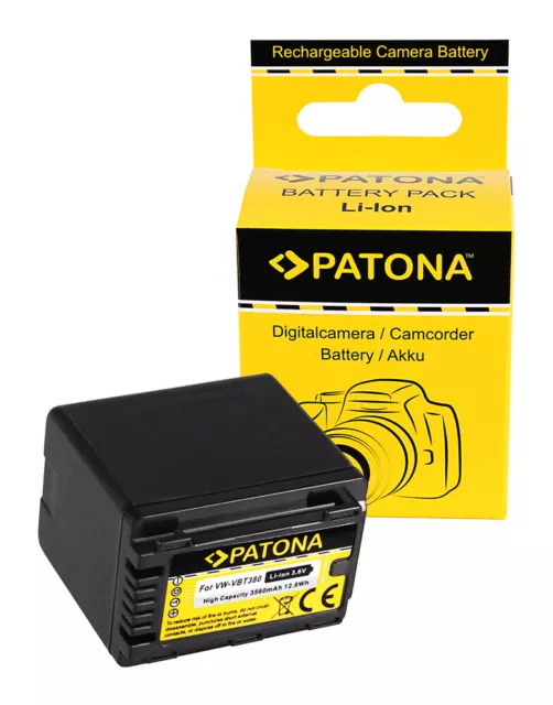 Batterie Patona 3560mAh LI-ION für Panasonic HC-V110,HC-V160,HC-V180,HC-V201