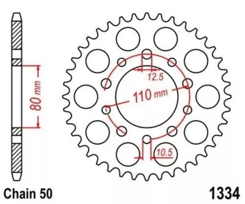 Roue a Chaîne 43 Dents pour Triumph Speed Triple 900 Carb 94-96