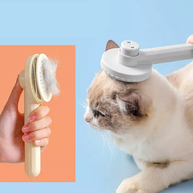 Pet Hair Remover Dog Cat Comb Grooming Massage Deshedding Self Cleaning Brush