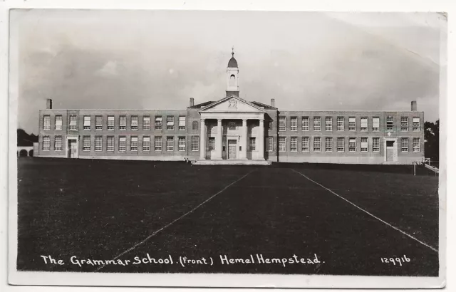 1941 Real Photo Postcard The Grammar School Hemel Hempstead Hertfordshire