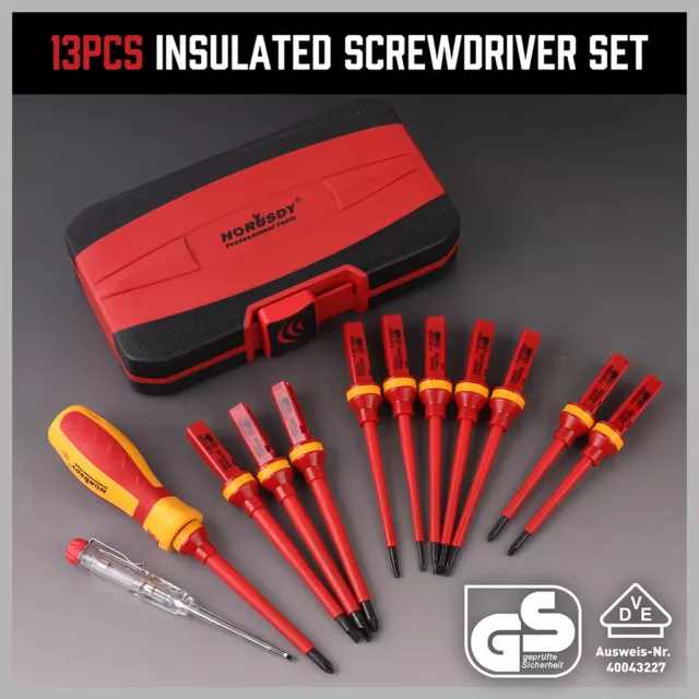 13-Piece 1000V Magnetic Insulated Electrician Screwdriver Set VDE Certified DIY 3