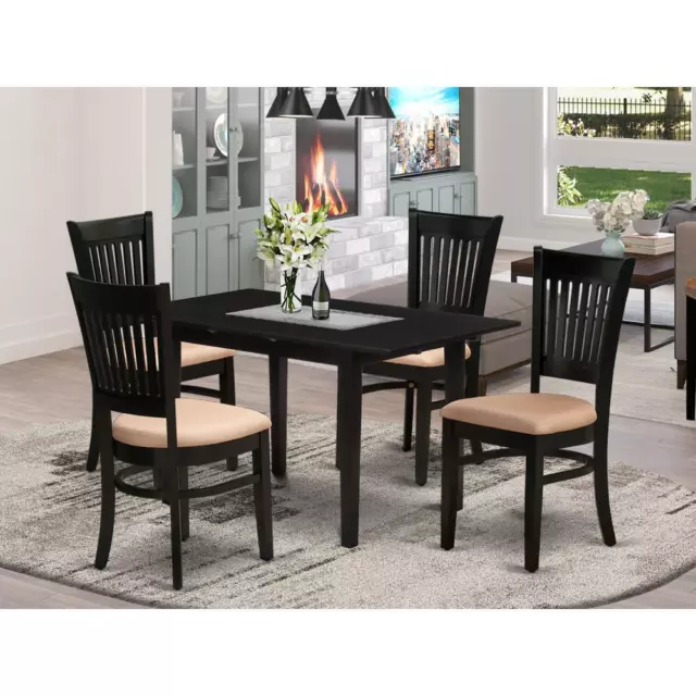 Dining Table- Dining Chairs, NFVA5-BLK-C