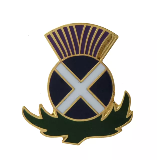 Scotland Saltire Thistle Pin Badge