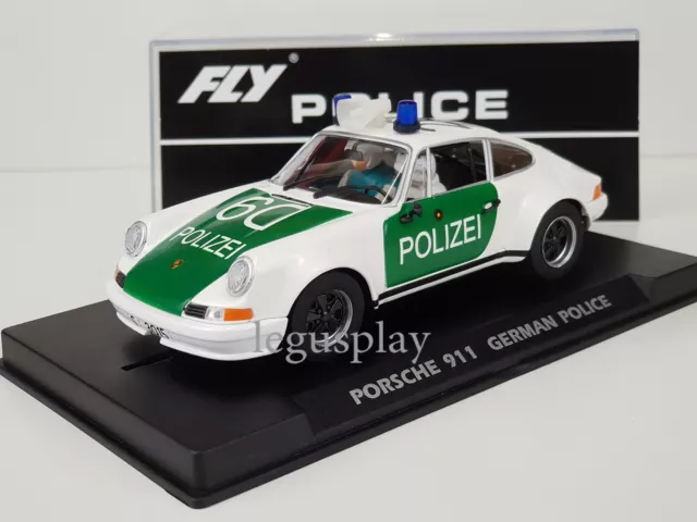 Slot car scalextric fly A2016 Porsche 911 German Police Car " Polizei "