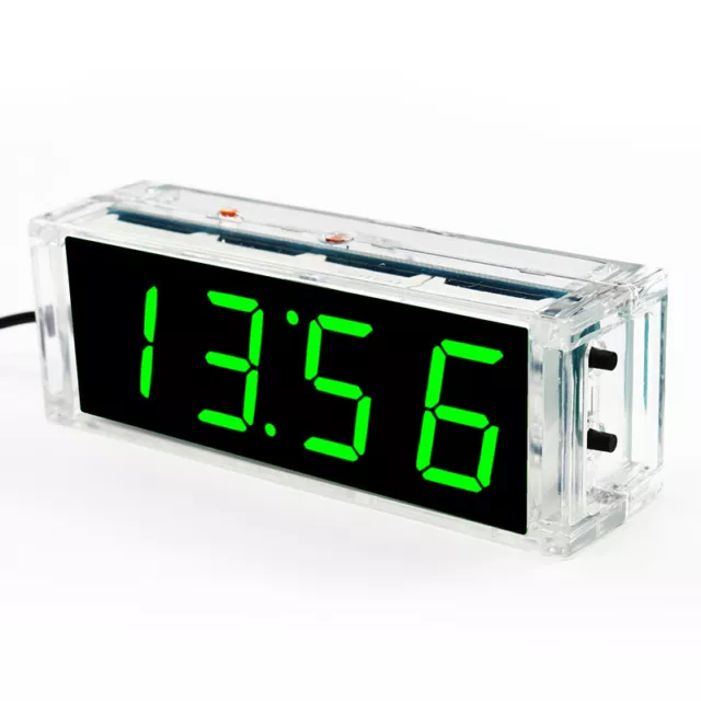 4-digit DIY Digital LED Clock Kit Auto Display Time/Temperature Electronic Clock