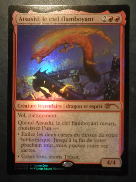 mtg magic Atsushi, the Blazing Sky FOIL promo FRENCH vf fr le ciel flamboyant