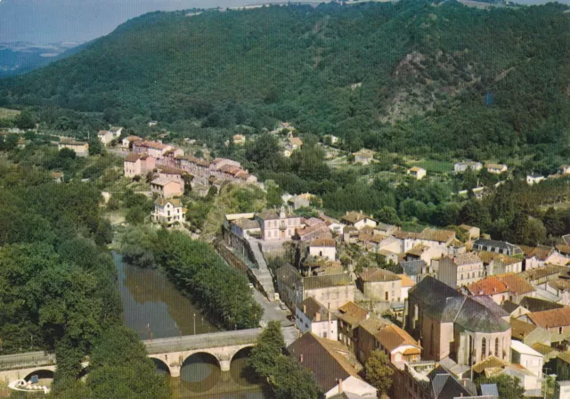 Carte postale 10x15cm postcard LAGUEPIE vue générale aérienne