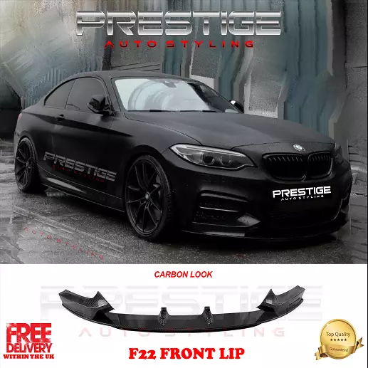 For Bmw 2 Series F22 F23 Front Splitter Lip Valance Spoiler Carbon Look 13+