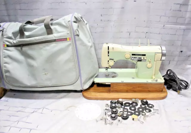 Vintage Necchi Supernova Ultra Automatica Italy Sewing Machine w/Accessories