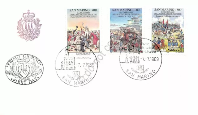 FDC San Marino 1989 - Bicentenario della Rivoluzione Francese - non viaggiata