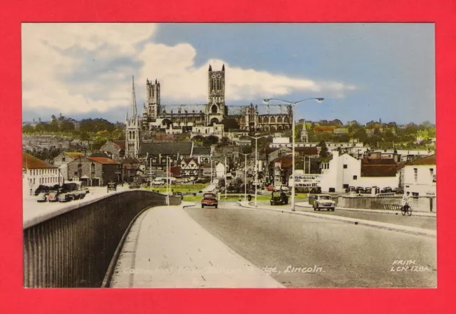 Frith Postcard LCN128A ~ Lincoln Cathedral from Pelham Bridge - Corporation Bus