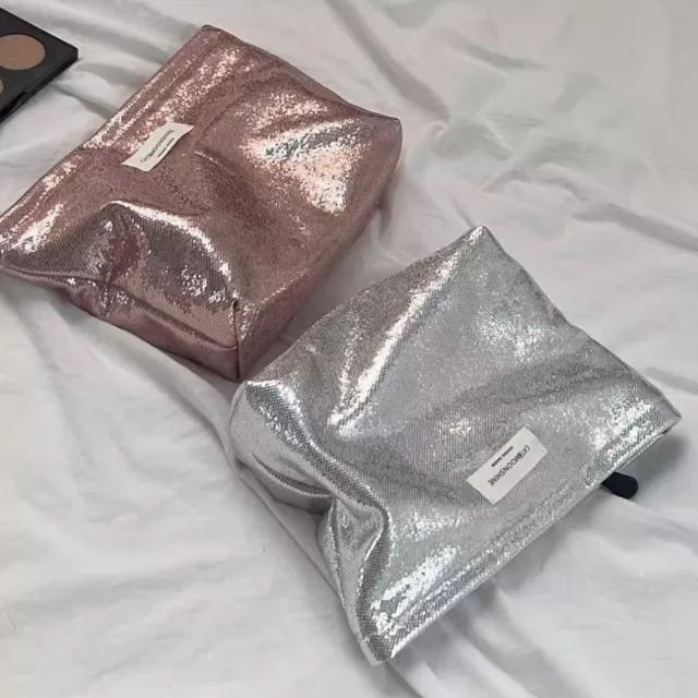 Bolsa De Almacenamiento De Lentejuelas Brillantes Bolso De Cosméticos Bolsa <