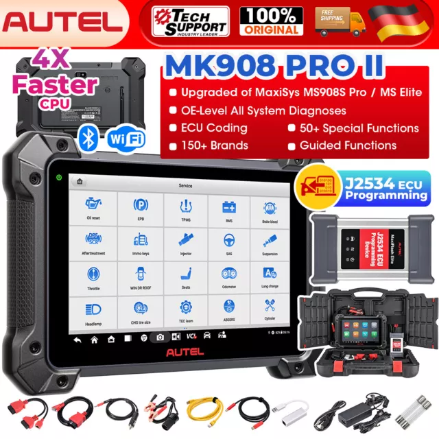 AUTEL MaxiSYS MK908PROII 2 Profi KFZ OBD2 Diagnosegerät J2534 ECU PROGRAM CODING