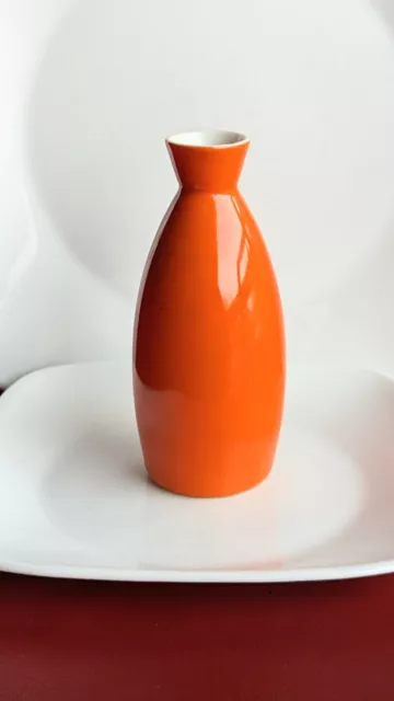 Vintage MCM Mid Century Modern Orange OTAGIRI Porcelain Bud 5" Vase  JAPAN