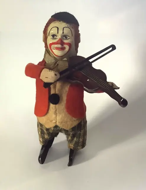 Blechspielzeug ~ Schuco ~ Tanzfigur ~ Clown mit Geige ~ Figürlich/Mechanisch