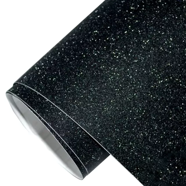 33 €/m2 3D glitter pellicola auto nera condotti aria diamante 20 cm x 30 cm pellicola DIN A4 2