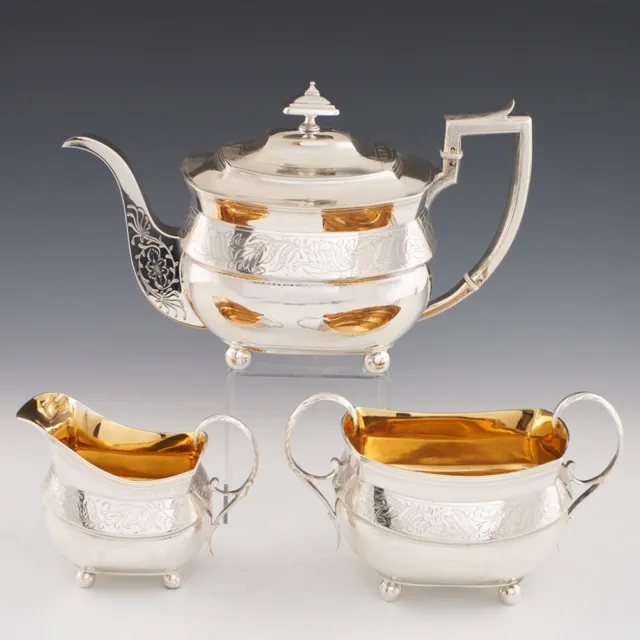 Set da tè argento sterling Edimburgo 1810