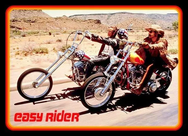 4.5" Easy Rider vinyl sticker. Classic Harley Davidson motorcycle decal 4 helmet