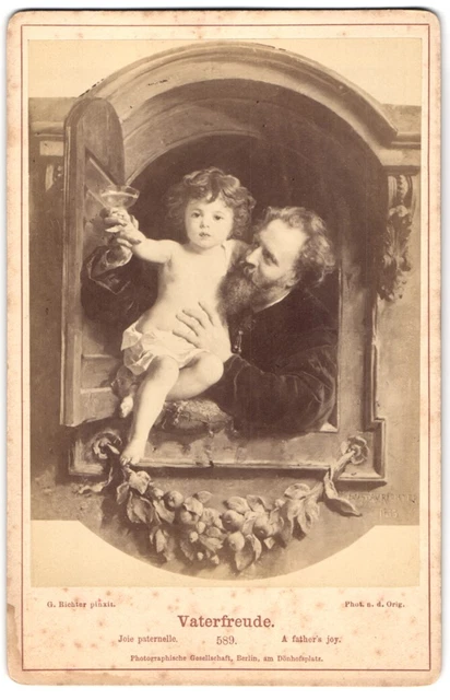 Fotografie Photographische Gesellschaft, Berlin, Dönhofsplatz, Gemälde Vaterfre