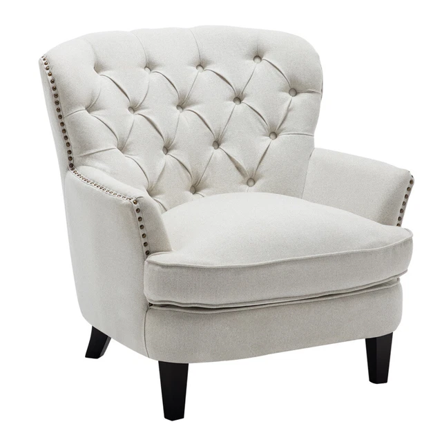 Wing Back Armchair Pineapple Chesterfield Button Tufted Accent Tub Chair Sofa