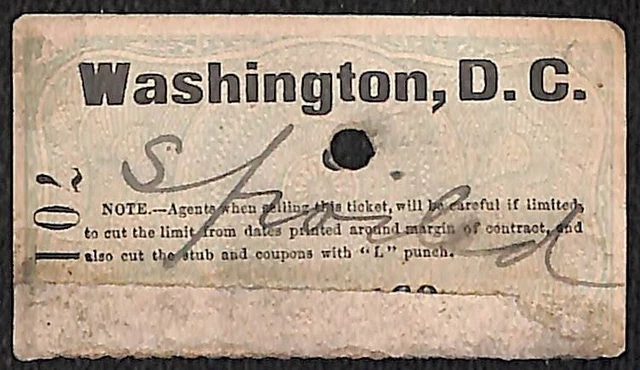 NEW YORK & Long Branch Railroad 1896 Ticket North Asbury Park