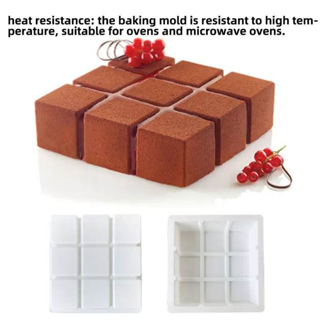 Silicone Candle Soap Chocolate Cube Mould Tools Aromatherapy Cake Clay