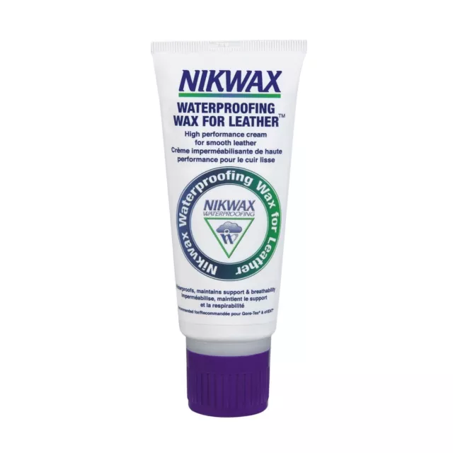 Nikwax Waterproofing for Leather, cire d'entretien pour cuir lisse.