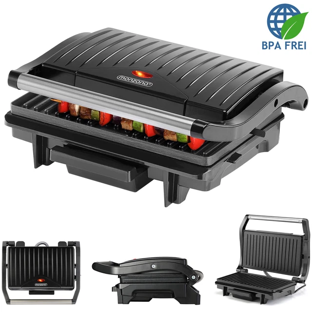 Grill électrique Multifonction 2200W - Grille-viande, Paninis, Appareil à Sandwich