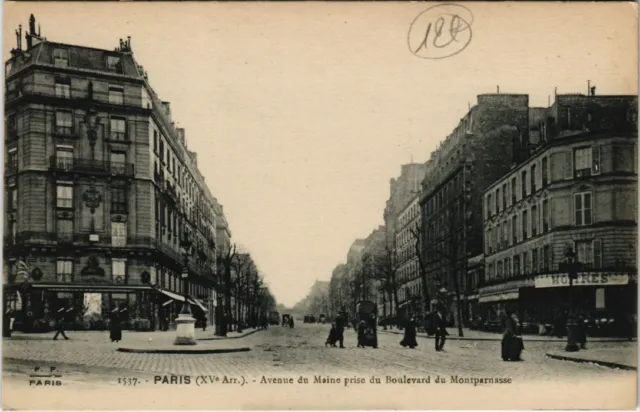 CPA PARIS 15e Avenue du Maine prise du Boulevard du Montparnasse (65911)