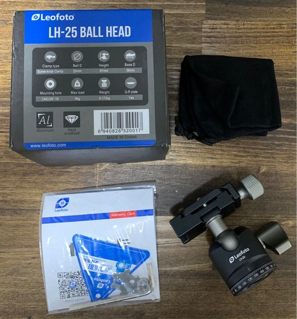 Shipped from Tokyo New Leofoto LH25 with PU 25 Plate