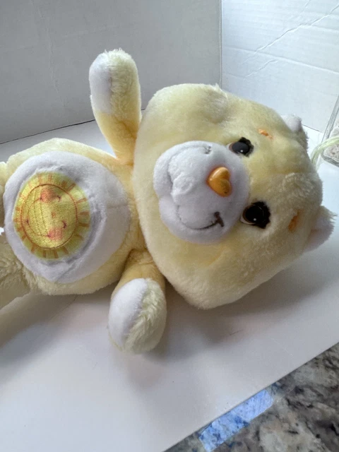 VINTAGE 1983 KENNER FUNSHINE Care Bear Yellow Sunshine Stuffed Bear Plush 13”