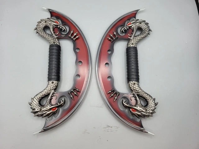 2 COLOR 10 INLAY FANTASY DRAGON DAGGER W/ SHEATH Blade Knife Sword Un –  KCCEDGE