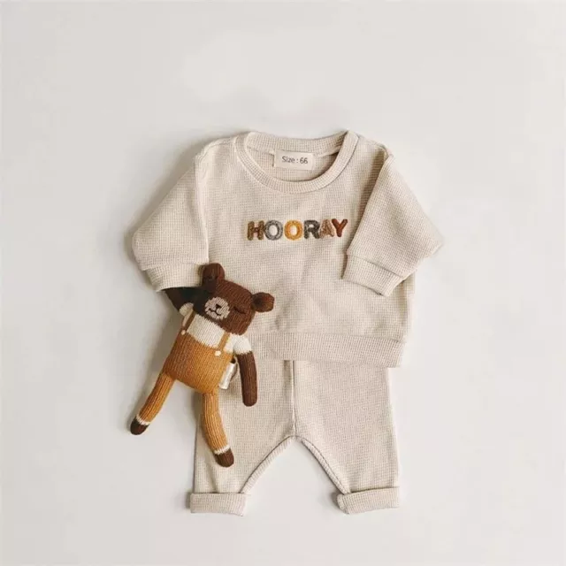 Chunmu Set completo Beige felpa pantaloncini bambino infanzia 3 6 mesi Autunno
