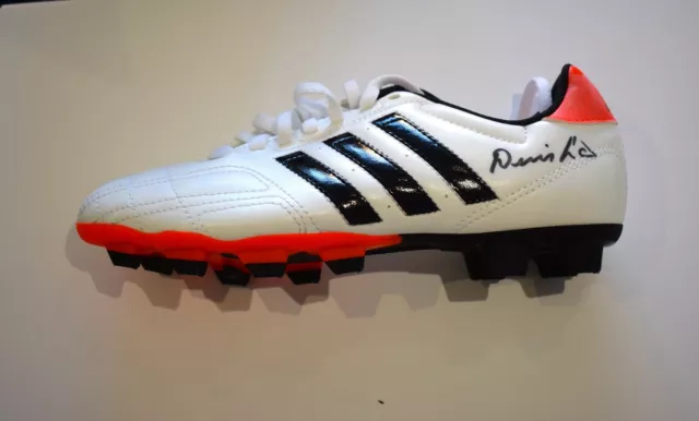 Denis Law Signed Autograph Football Boot Manchester United Scotland AFTAL COA