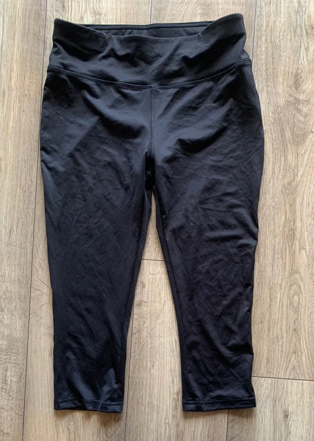 SOULUXE SIZE M Medium Black Cropped Activewear Leggings Workout