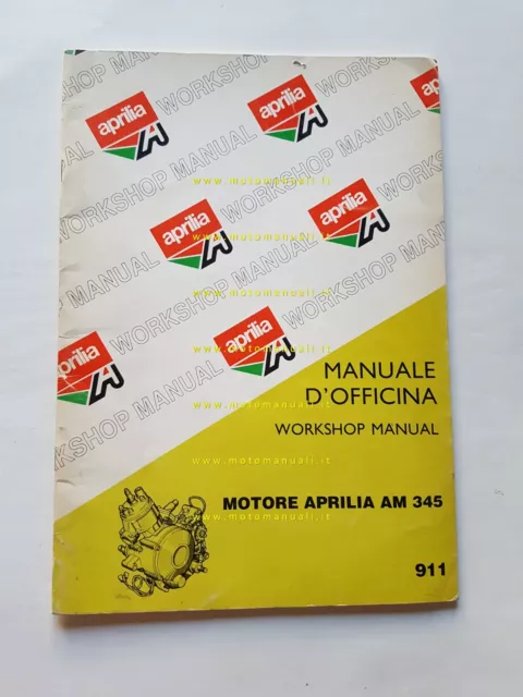 Aprilia Motore AM 345 50  manuale officina Italiano Inglese WORKSHOP MANUAL